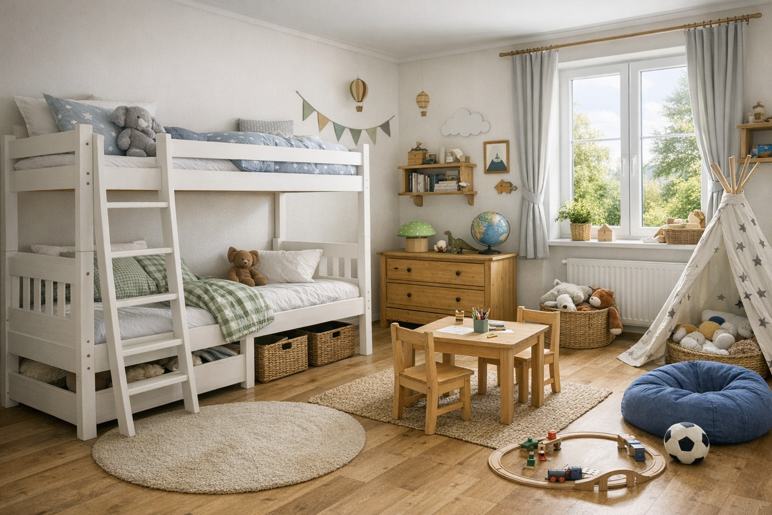 Gemeinsames Kinderzimmer für Geschwister einrichten