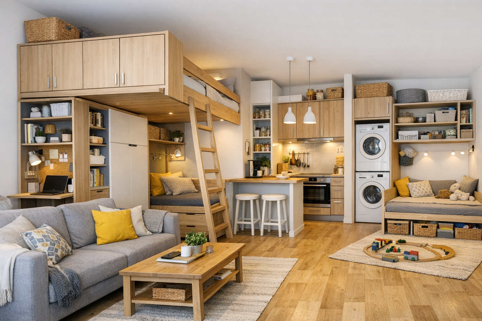 Kleine Wohnung mit Kindern: Platzsparende Einrichtungsideen